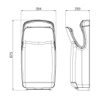 Osoušeč rukou ECOSTEP R1.1 - perleťově bílý