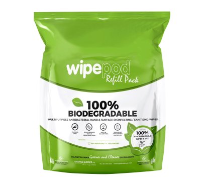 Dezinfekční utěrky D7 - Wipepod 24 x 15 cm - 100% Bio