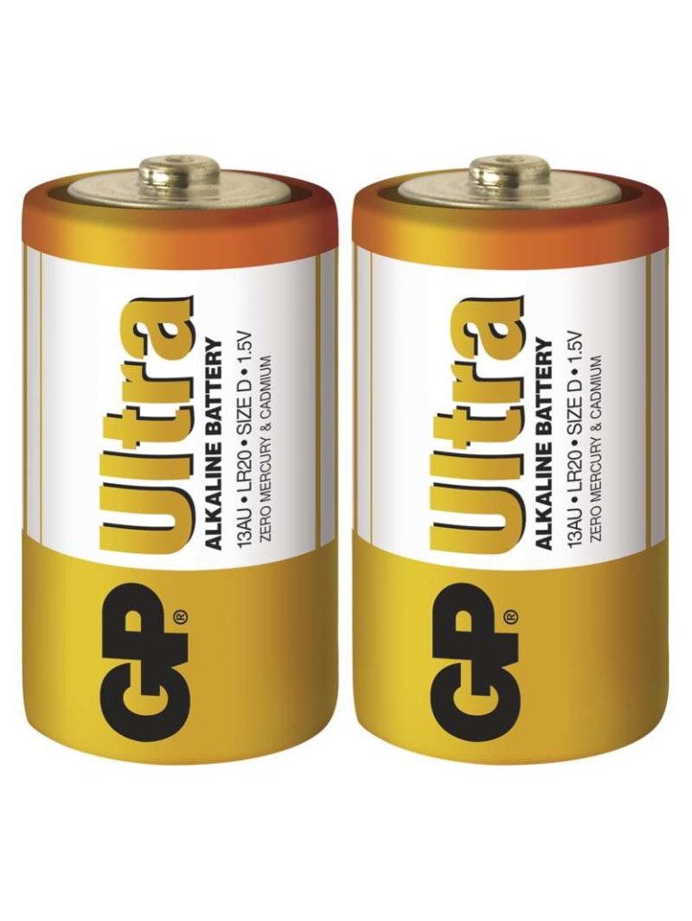 Baterie alkalicka GP ULTRA D - 2ks